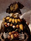 Giuseppe Magni Paintings - The Seasons Pic 1 by Giuseppe Arcimboldo
